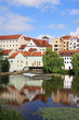The colorful medieval town Pisek in Czech Republic The colorful medieval town Pisek in Czech Republic
