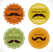 retro mustache vintage fancy labels