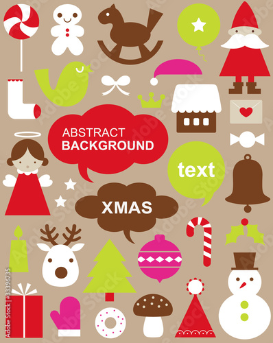 Vector: Vector illustration - set of Christmas icons Vector illustration - set of Christmas icons