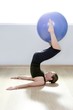 pilates woman stability ball gym fitness yoga