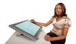African American Woman Working on a Digital Tablet