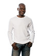 Casual afro American man standing with hands in pocket