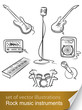 set rock music instrument