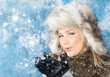 winter frau kälte