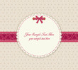 vector greeting card on a beige background with bow vector greeting card on a beige background with bow