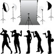 Photo accessories - studio equipment, working with vectors