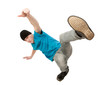 Hip Hop Style Dancer performing isolated on a white background