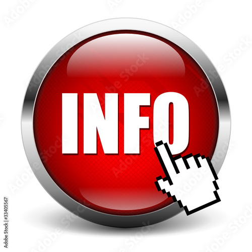 Vektor: red INFO button red INFO button