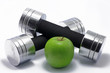 apfel mit hantel