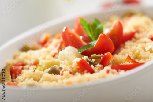 Photo: fresh tabule with tomatoes, pepper, cheddar fresh tabule with tomatoes, pepper, cheddar