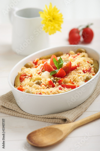 Photo: fresh tabule with tomatoes, pepper, cheddar fresh tabule with tomatoes, pepper, cheddar