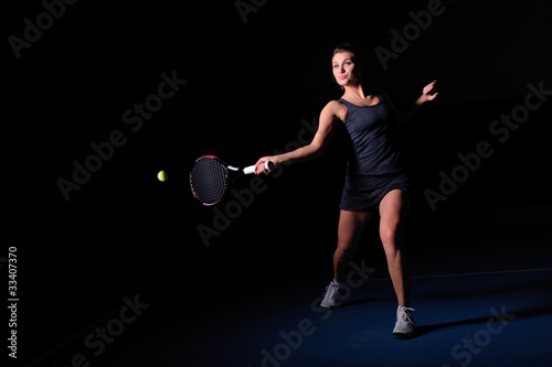 Photo: woman play tennis woman play tennis