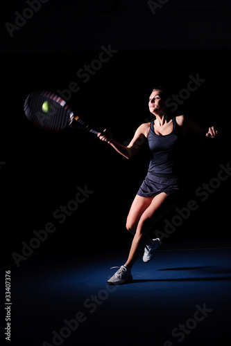 Photo: woman play tennis woman play tennis