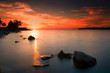 beauty sunset and water reflection