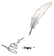 vector - a feather and a black blotch