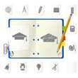Notepad with icons