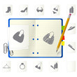 Notepad with icons