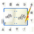 Notepad with icons