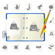 Notepad with icons