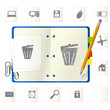 Notepad with icons