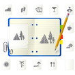 Notepad with icons