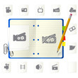Notepad with icons