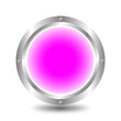 A large, metallic, pink button - vector