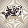 Vector music theme