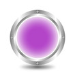 A large, metallic, purple button - vector