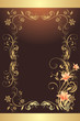 Frame with lilies. Pattern for design of decorative background Frame with lilies. Pattern for design of decorative background