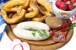 Weißwürste mit Senf und Breze