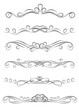 Collection of ornate vector decoration dividers Collection of ornate vector decoration dividers