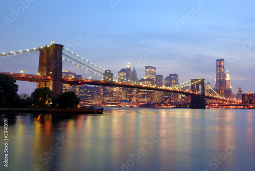 Photo: The Brooklyn Bridge Spans the East River in New York City The Brooklyn Bridge Spans the East River in New York City
