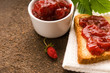 Wild strawberry jam with toast Wild strawberry jam with toast
