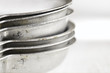 heart cake tin trays stacked heart cake tin trays stacked