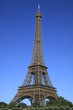 Eiffel tower with blue sky from Seine river