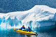 Two men in a canoe