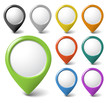 Set of round 3D pointers with place for your content Set of round 3D pointers with place for your content