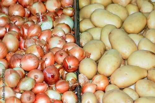 Photo: onions and potatoes onions and potatoes