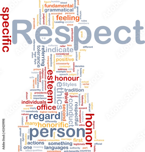 Illustration: Respect background concept Respect background concept
