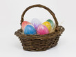 ����: Basket with eastereggs on white background � caspernhdk #33431168