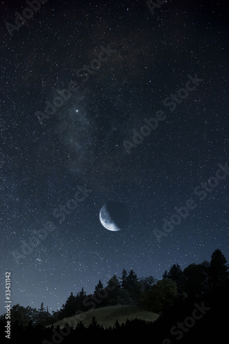 Photo: moon and stars moon and stars