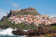 Sardinia, Italy: view of Castelsardo  during a windy day