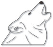 Heulender Wolf