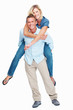 Cheerful couple having fun