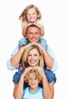 Happy family smiling together