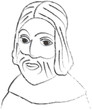 Illustration Bärtiger Mann
