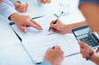 Business people calculating finance