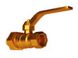Golden Gate valve isolated over white Golden Gate valve isolated over white