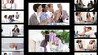 Montage of business people in different situations